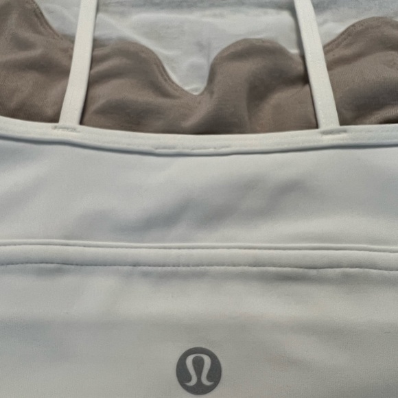 LuluLemon White High Neck Mesh Sports Bra - Picture 3 of 3